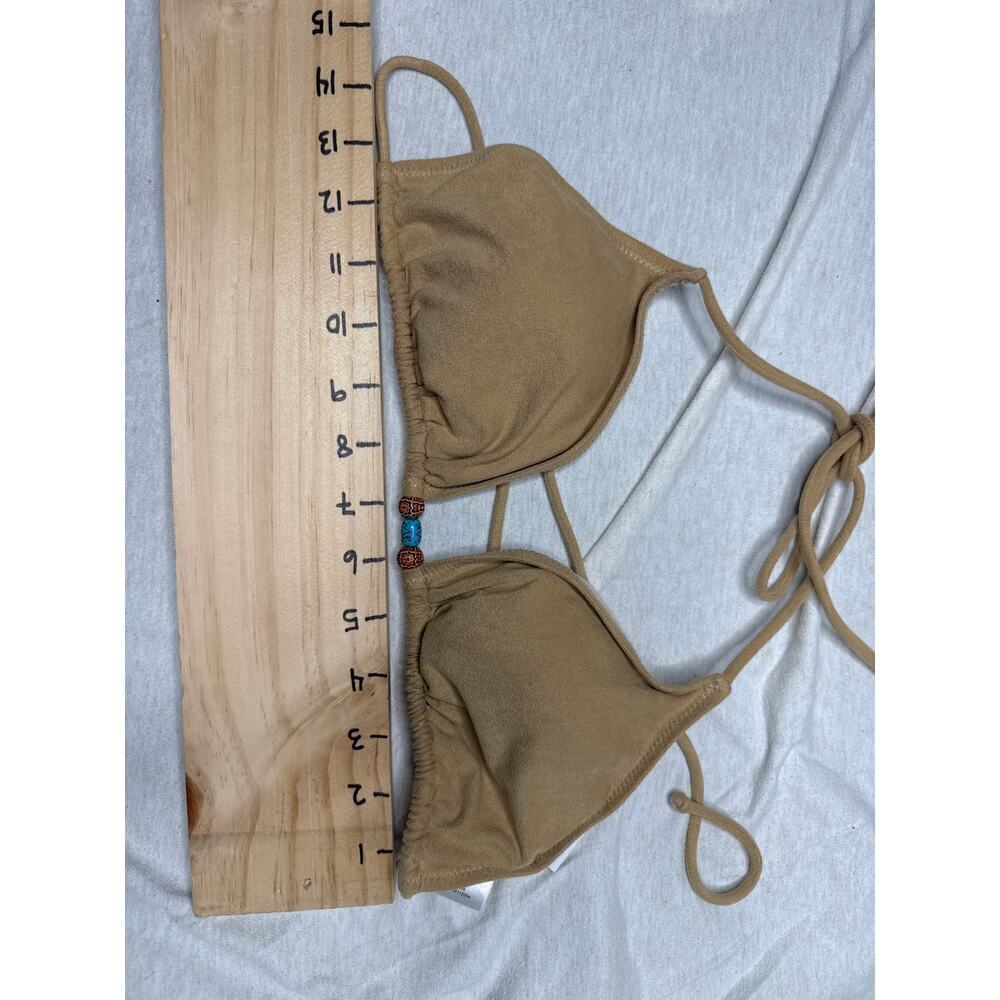 Sand N Sun Youth Bikini – Beige with Beaded Tie Details - Picture 6 of 6